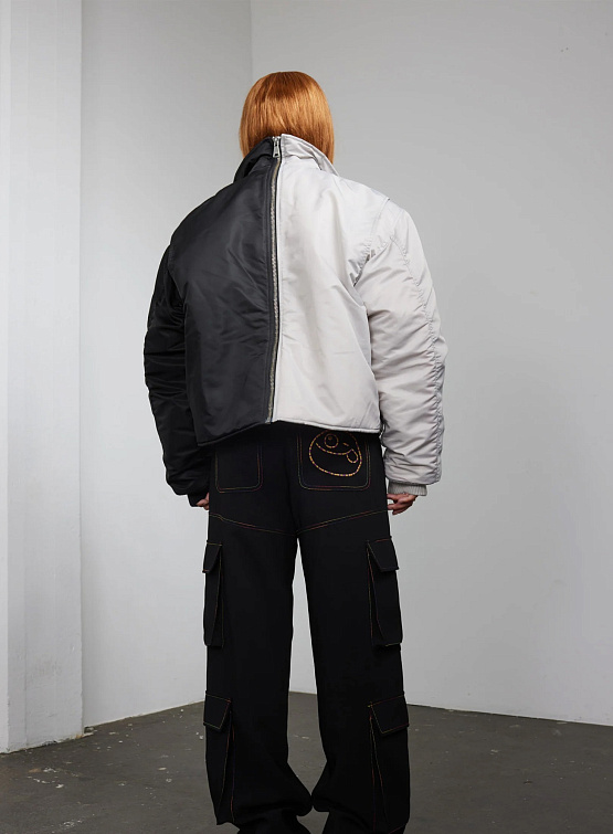 Бомбер (di)vision Bomber Jacket Black/Silver Split