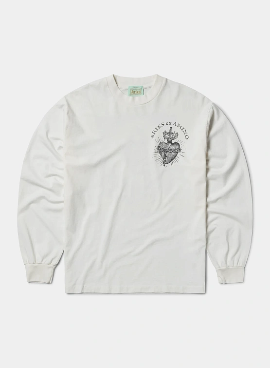 Лонгслив ARIES Faded Aries Ex Amino Off White