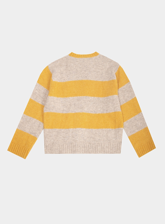 Свитер (di)vision Striped Logo Knit Yellow/White Stripe
