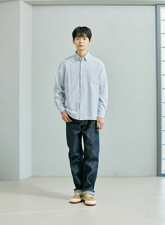 Рубашка FrizmWORKS Og Stripe Shirt Blue