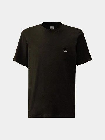Футболка C.P. Company 30/1 Jersey Logo Patch Black