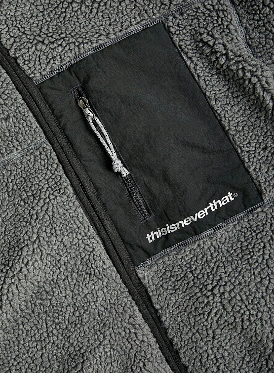 Флисовая куртка thisisneverthat SP Sherpa Fleece Charcoal