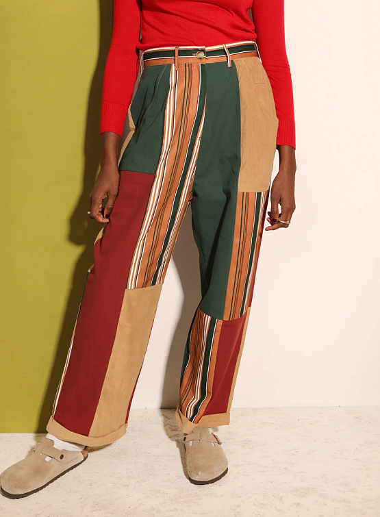 Женские брюки LF Markey Rhode Trousers Patchwork Stripe