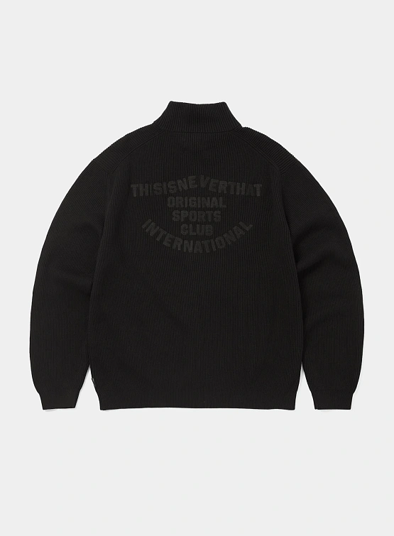 Кардиган thisisneverthat Washed Full Zip Cardigan Black
