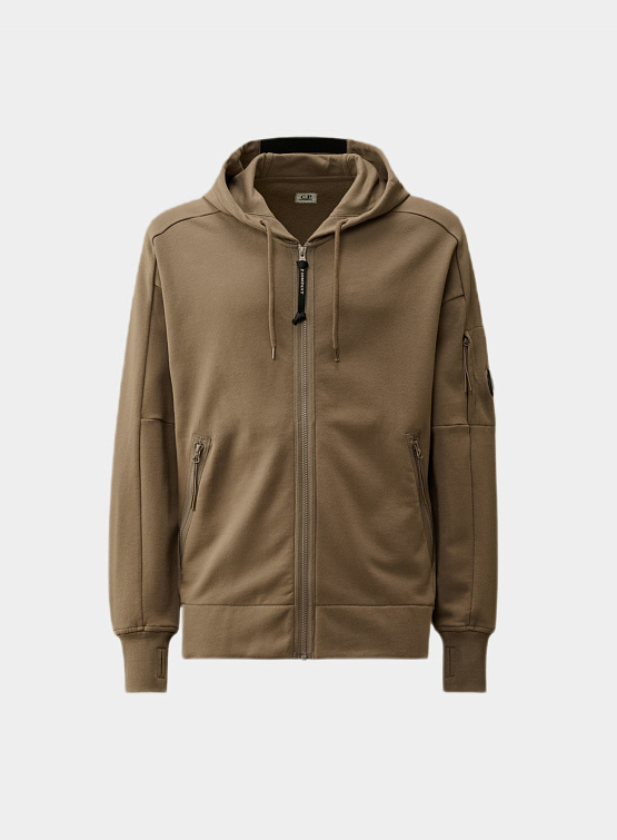 Зип-худи C.P. Company Diagonal Raised Fleece Walnut