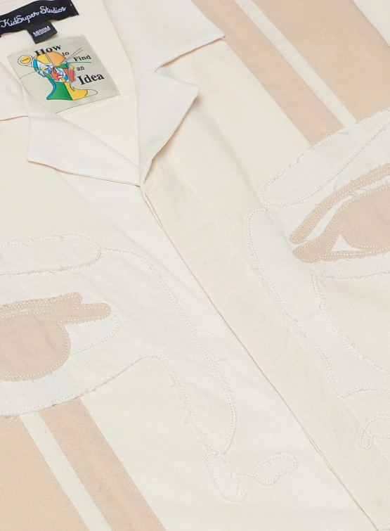 Рубашка KidSuper Face Camo Shirt Cream