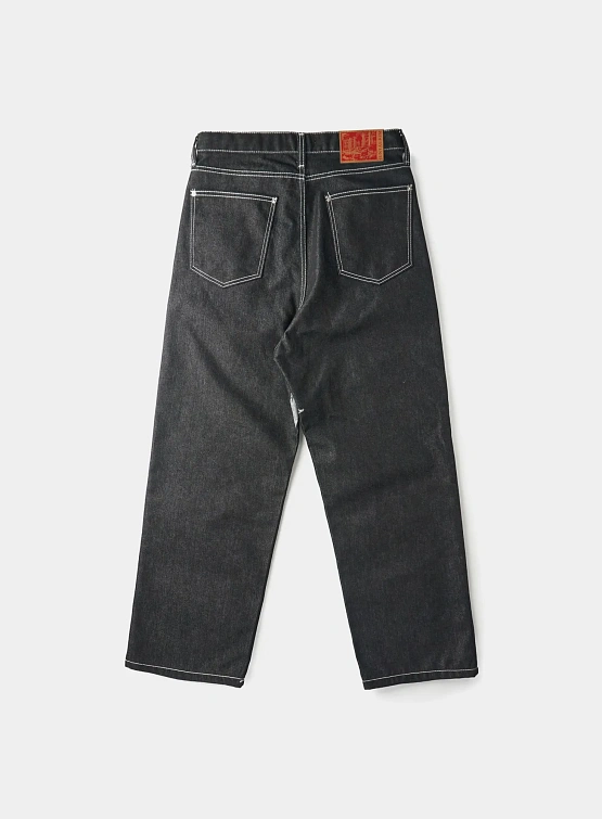 Джинсы JUNTAE KIM Printed Trompe L'oeil Trousers Black