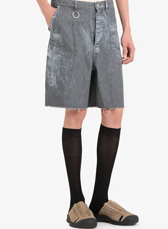 Шорты Études Loose Jeans Shorts Paint Grey