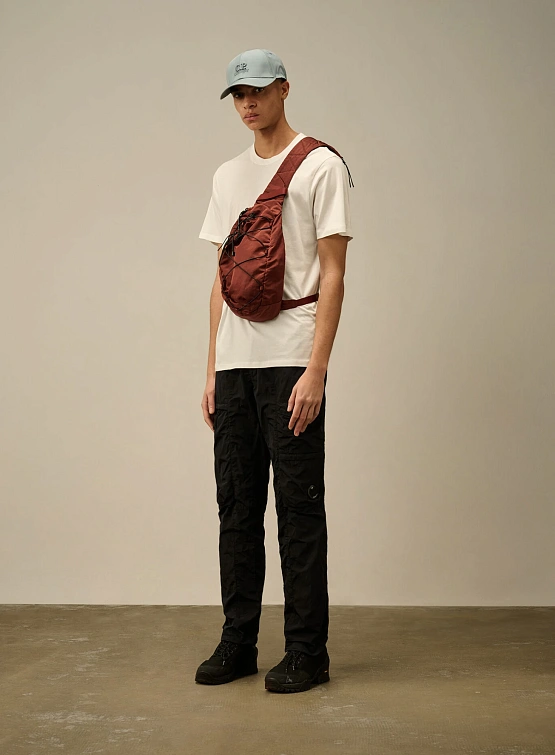 Футболка C.P. Company 30/1 Jersey Logo Patch Gauze White