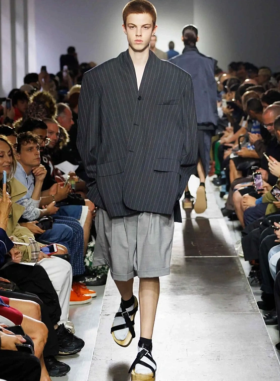 Шорты Hed Mayner Pleated Shorts Medium Grey