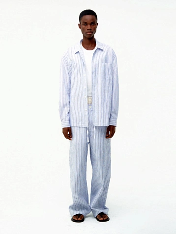 Рубашка COOR Textured Stripe Lounge White