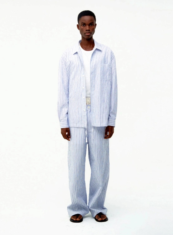 Рубашка COOR Textured Stripe Lounge White