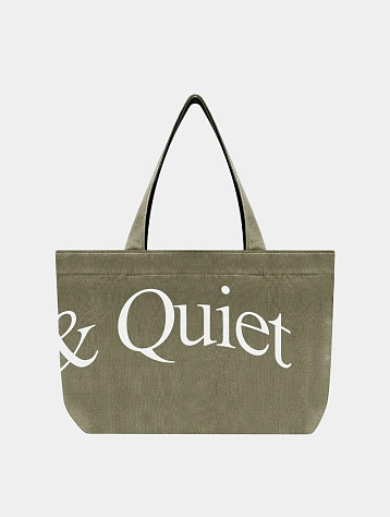 Тоут MUSEUM OF PEACE & QUIET Wordmark Olive