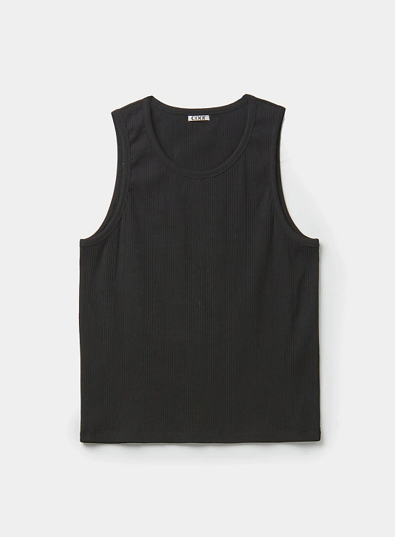 Майка COOR Scoop-Neck Ribbed Tank Black