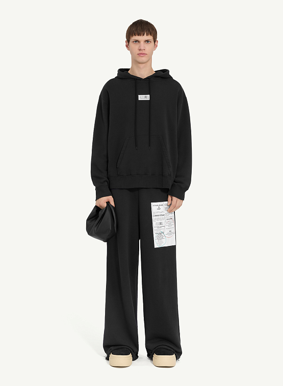 Худи MM6 Maison Margiela Birka Logo Numbers Black