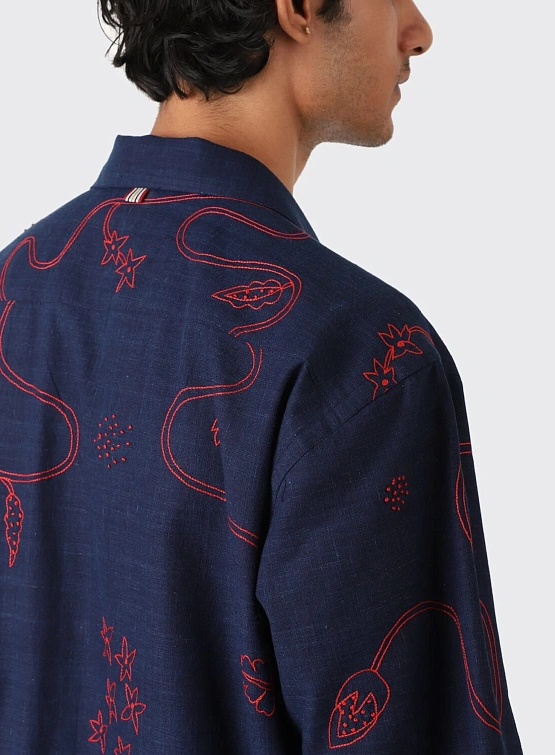 Рубашка Kardo Ronen EMB15 Indigo