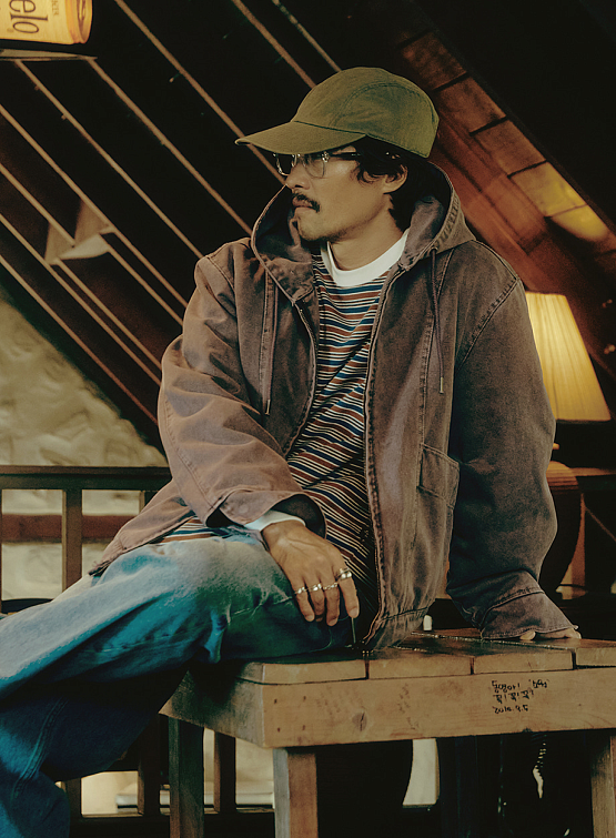 Кепка Uniform Bridge Herringbone Twill Ball Cap Sage Green