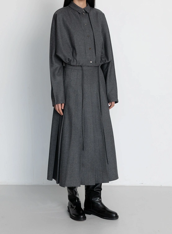 Женский овершот LE17SEPTEMBRE Waist String Wool Gray