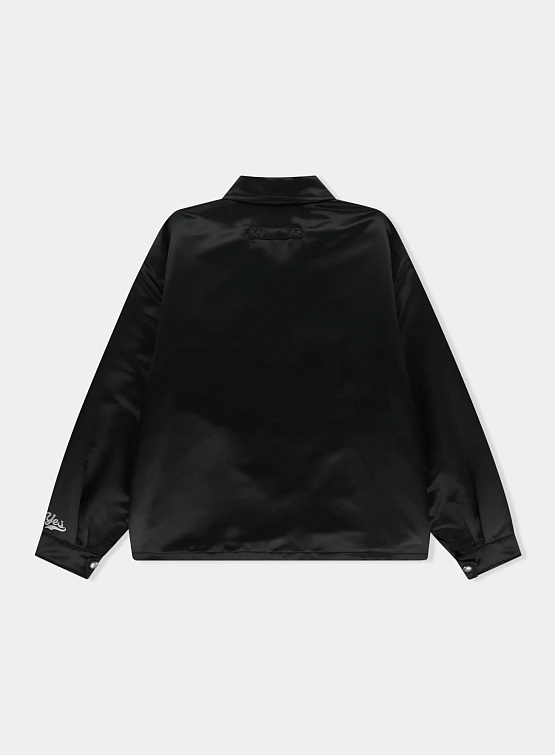 Куртка YESEYESEE Logo Applique Satin Coach Black