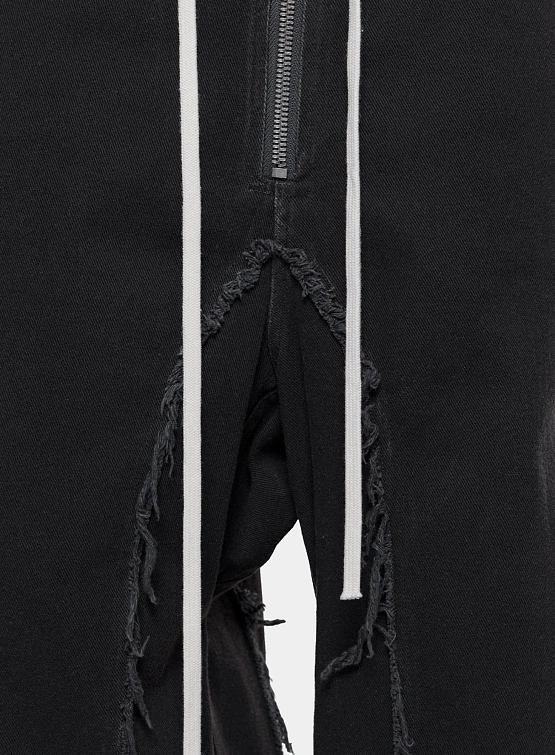 Джинсы ARNODEFRANCE Raw Edge Baggy Washed Black