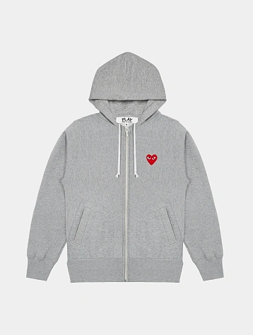 Зип-худи Comme des Garçons PLAY Red Heart Grey