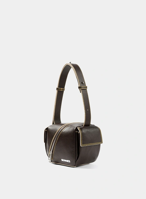 Сумка Sunnei Cross Zip Lacubetto Bag Mud