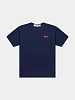 Футболка Comme des Garçons PLAY Double Heart Navy