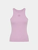 Майка Marine Serre Moon Logo Ribbed Jersey Tank Top Sweet Lilac