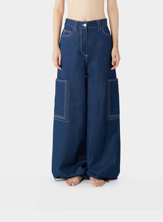 Брюки Sunnei Fit Loose Pants Blue