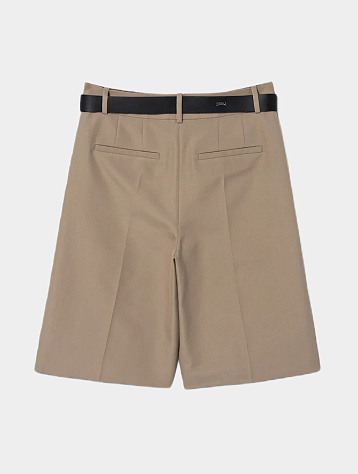 Женские шорты JUUN.J Cotton Belted Shorts Beige