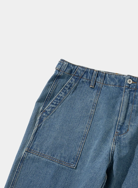 Джинсы Uniform Bridge Og Fatigue Denim Pants Indigo Washed