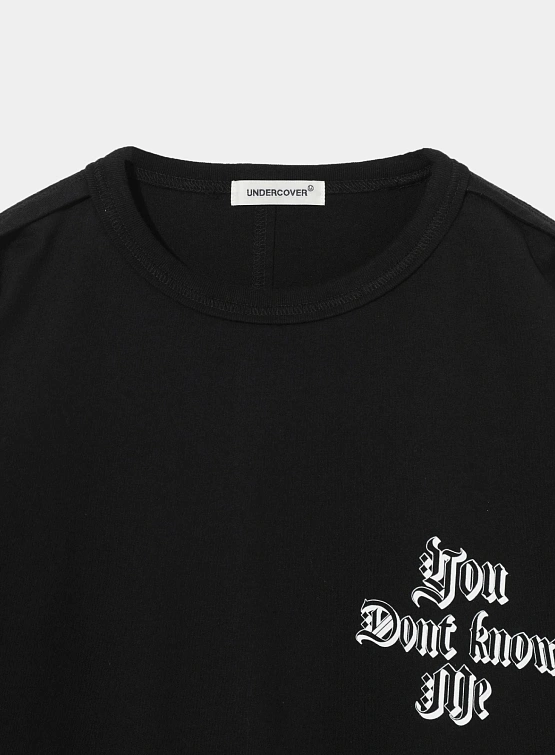 Лонгслив UNDERCOVER Cotton Seam-Out Design Black