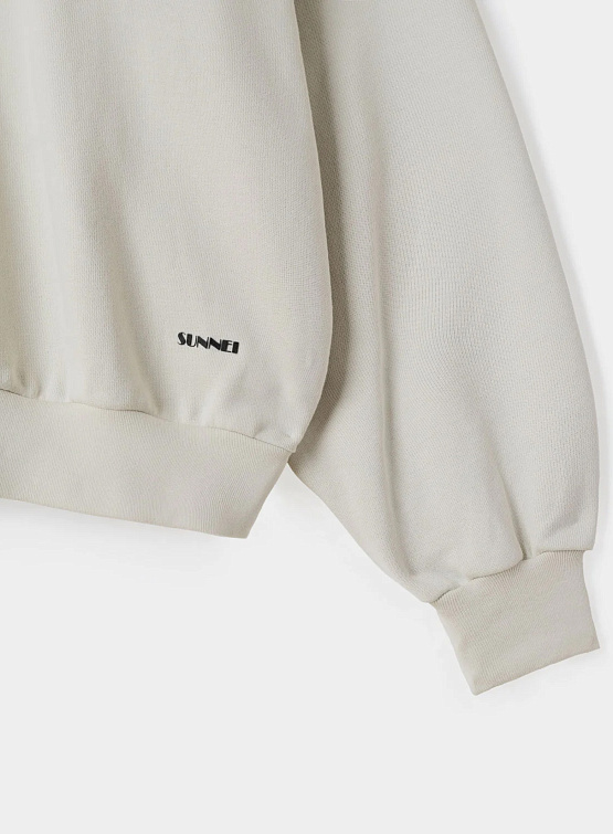 Худи Sunnei Small Logo Hoodie Silver Birch