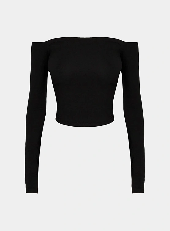 Женский лонгслив XSAI Off Shoulder Dusty Black
