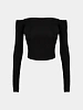 Женский лонгслив XSAI Off Shoulder Dusty Black