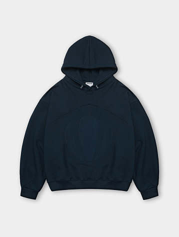 Худи ANGLAN Emboss Balloon Line Hoodie Navy