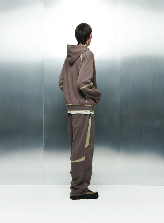 Зип-худи SAN SAN GEAR Oblique Hoodie Ash Brown