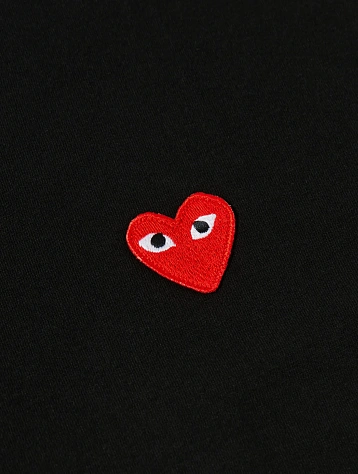 Футболка Comme des Garçons PLAY Red Heart Black