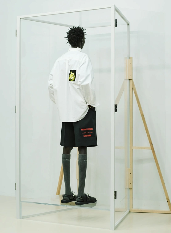 Шорты UNDERCOVER Twill Patchwork Shorts Black