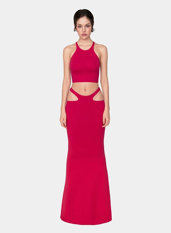 Женская юбка XSAI Holey Carmine