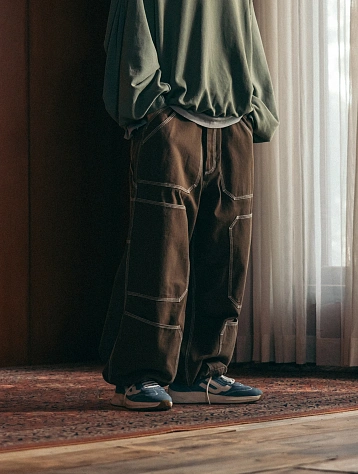 Брюки ANGLAN Spread Panel Twill Work Brown