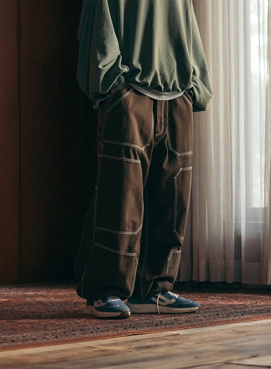 Брюки ANGLAN Spread Panel Twill Work Brown