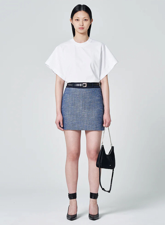 Женская футболка JUUN.J Wide Sleeve Crop T-Shirt White