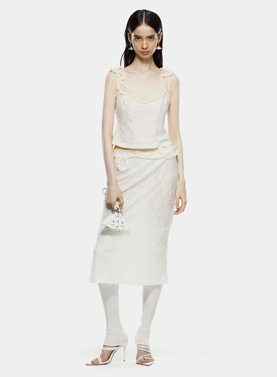 Женский топ MARRKNULL Lace Layered Beige