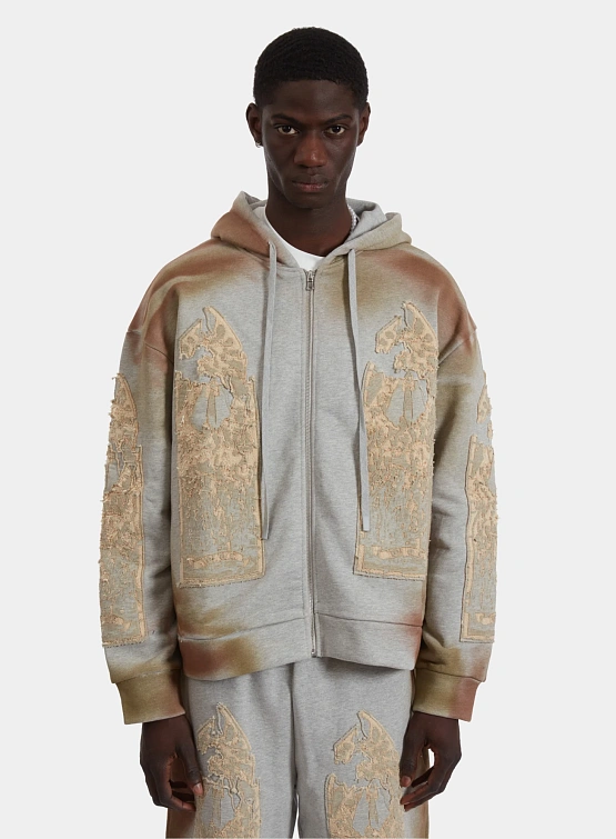 Зип-худи WHO DECIDES WAR Signature Mechanic Vintage Grey