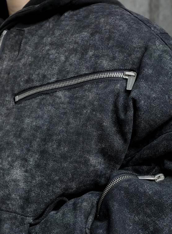 Пуховик ARNODEFRANCE Dirty Canvas Washed Black