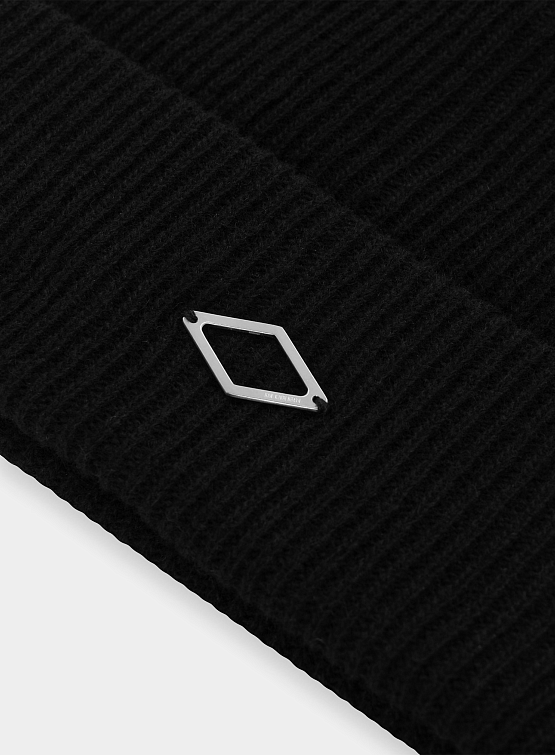 Шапка Han Kjøbenhavn Diamond Plaque Beanie Black