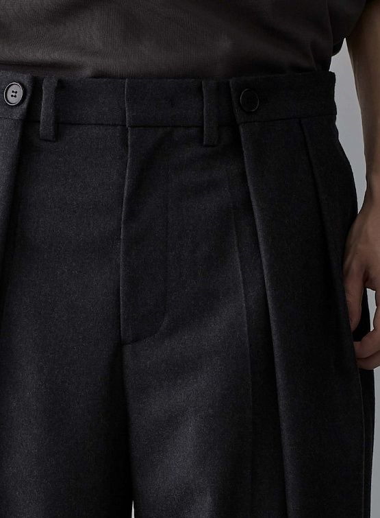 Брюки JUUN.J Transformable Multi-Tuck Wool Grey