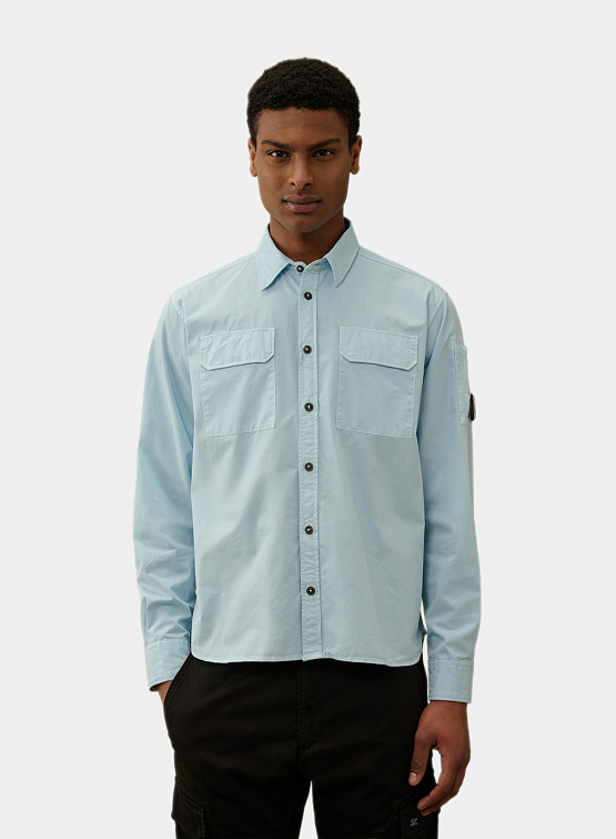 Рубашка C.P. Company Gabardine Pockets Shirt Starlight