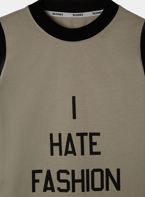 Лонгслив Sunnei I Hate Fashion Ri-Edition Beige